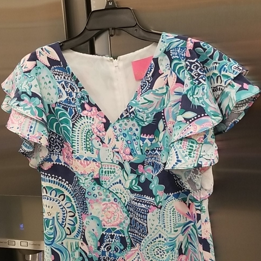 💕LILLY PULITZER Kathie Dress Lookin Sharp 00 NWT - Picture 11 of 16